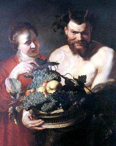 Peter Paul Rubens Faun and a young woman France oil painting art
